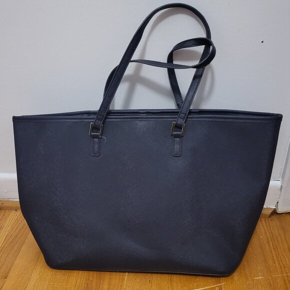 Large Navy Laptop Tote Bag Indigo for School/Work - Picture 1 of 5